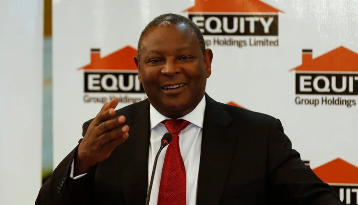 Equity Bank's Chief Executive Officer James Mwangi addresses investors at the Equity Bank headquarters recently. Photo/Courtesy