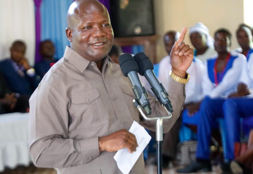 Kakamega Governor Fernandes Barasa addressing residents recently.
