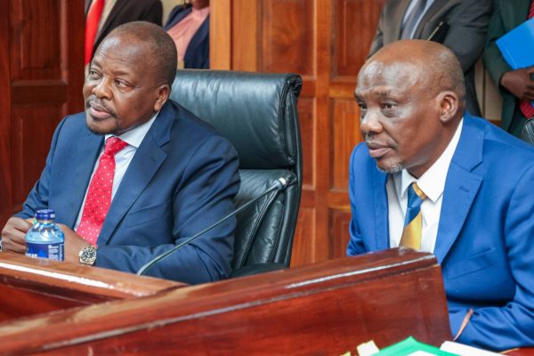 CS Kagwe pushes for bigger agriculture budget after Ksh75.5B allocation CS Mutahi Kagwe ( l) and PS Agriculture Dr.Kipronoh Ronoh Paul.