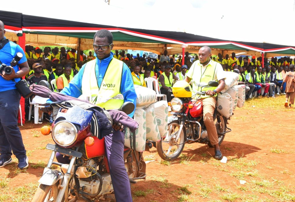 Busia Bodaboda riders during the empowerment drive