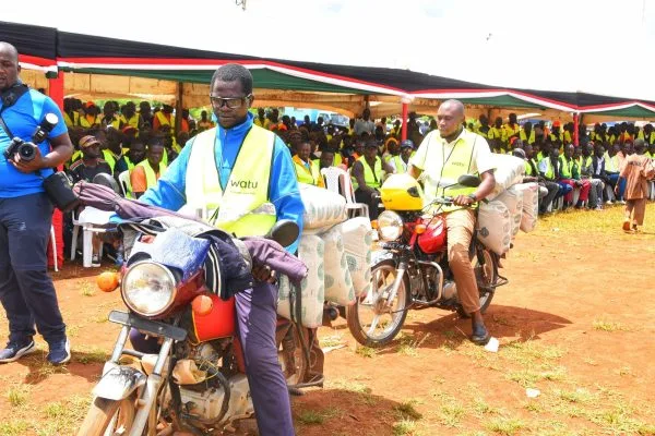 Busia Bodaboda riders during the empowerment drive