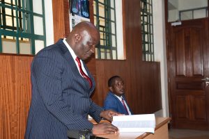 Josphat Muchiri gives his evidence in Court