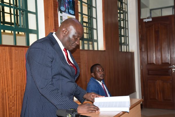Josphat Muchiri gives his evidence in Court