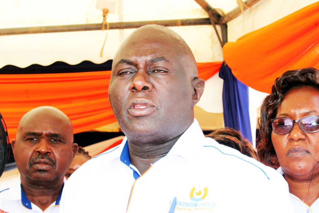 Augustus Munuve speaking during the function.