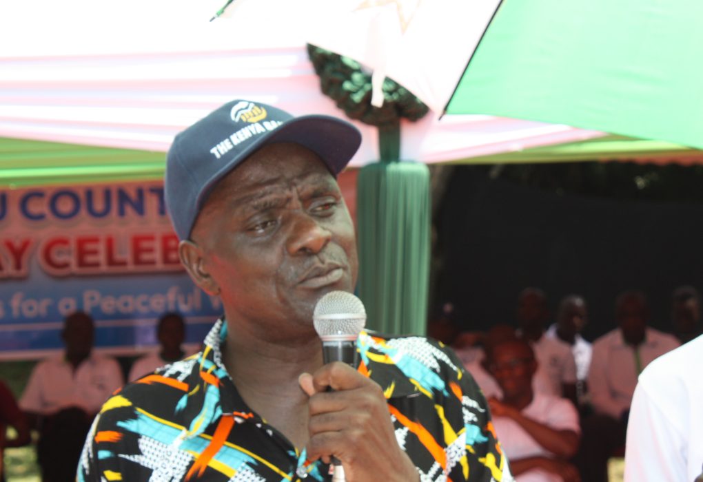 Chairman of the Kisumu County Ushirika Council addressing stakeholders. Photo: Courtesy
