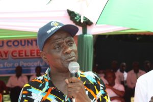 Chairman of the Kisumu County Ushirika Council addressing stakeholders. Photo: Courtesy